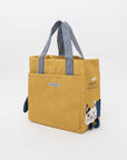 Kusuguru Japan Embroidered Cat Small Tote Bag - Yellow