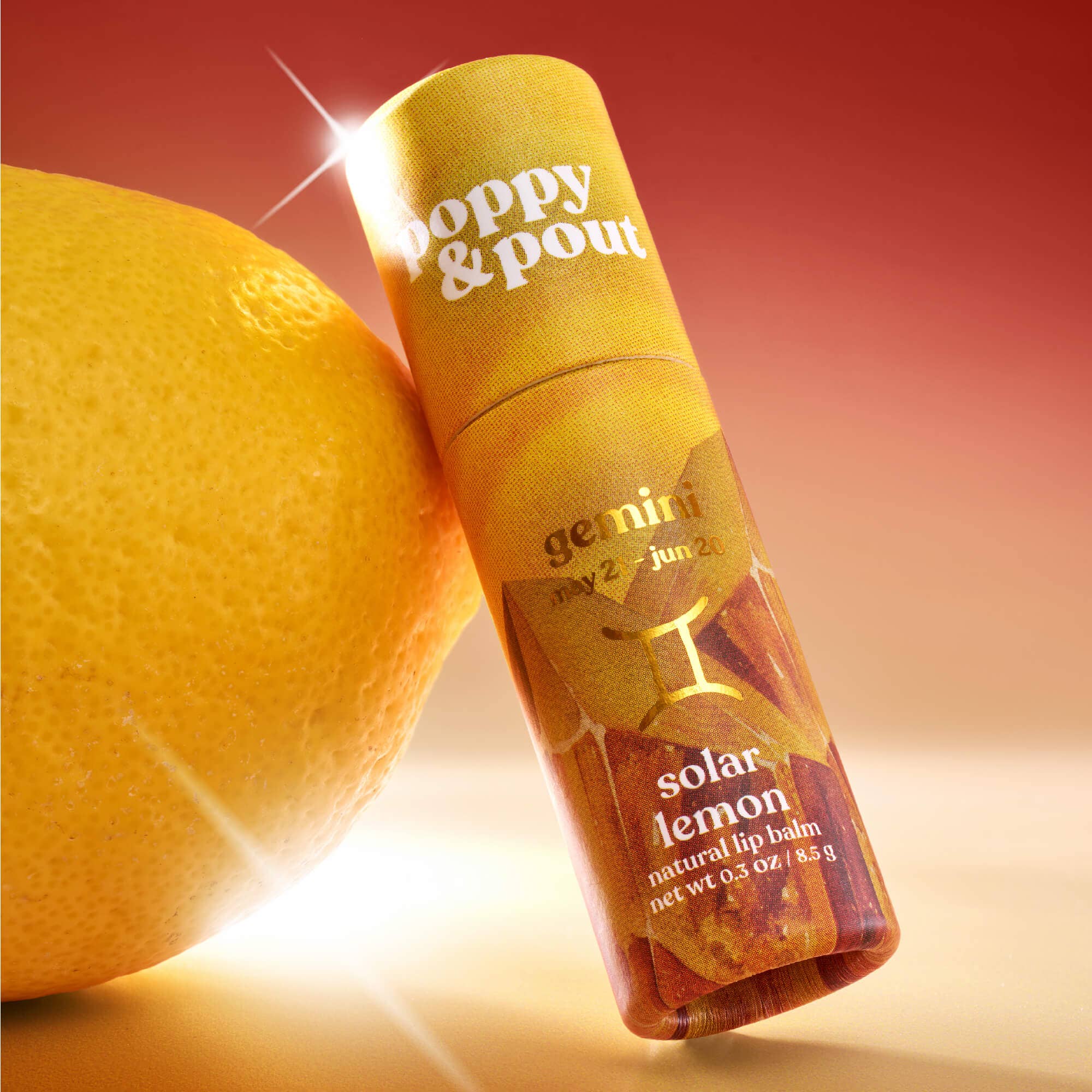 Lip Balm, Zodiac, Gemini Solar Lemon