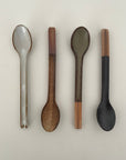 fort & field - Neutral colorblock handmade Japanese pottery coffee spoon