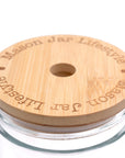 Mason Jar Lifestyle - Bamboo Straw Hole Tumbler Lid for Mason Jars