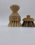 Zefiro - New - Bamboo Soft Bristle Pot Scrubber With replaceable head
