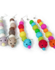 HUNGRY Caterpillar Eco Wool Pet Toys (green red blue)