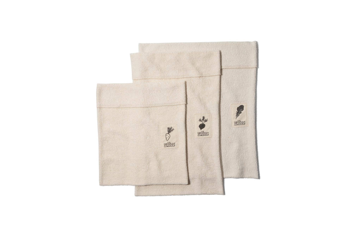 VARIETY PACK Reusable Organic Cotton Vegetable Saver Bags