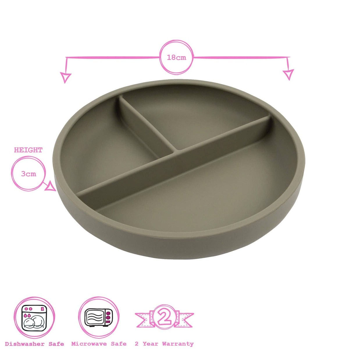 Silicone Baby Divided Suction Plate