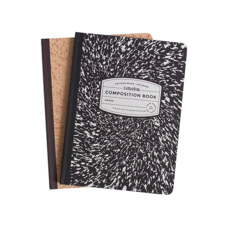 Letterfolk - Composition Book (Black)