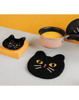 Black Cat Felt Wool Trivet