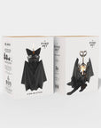 Black Bat Candle with skeleton. Creepy Cute Decor by Pyropet