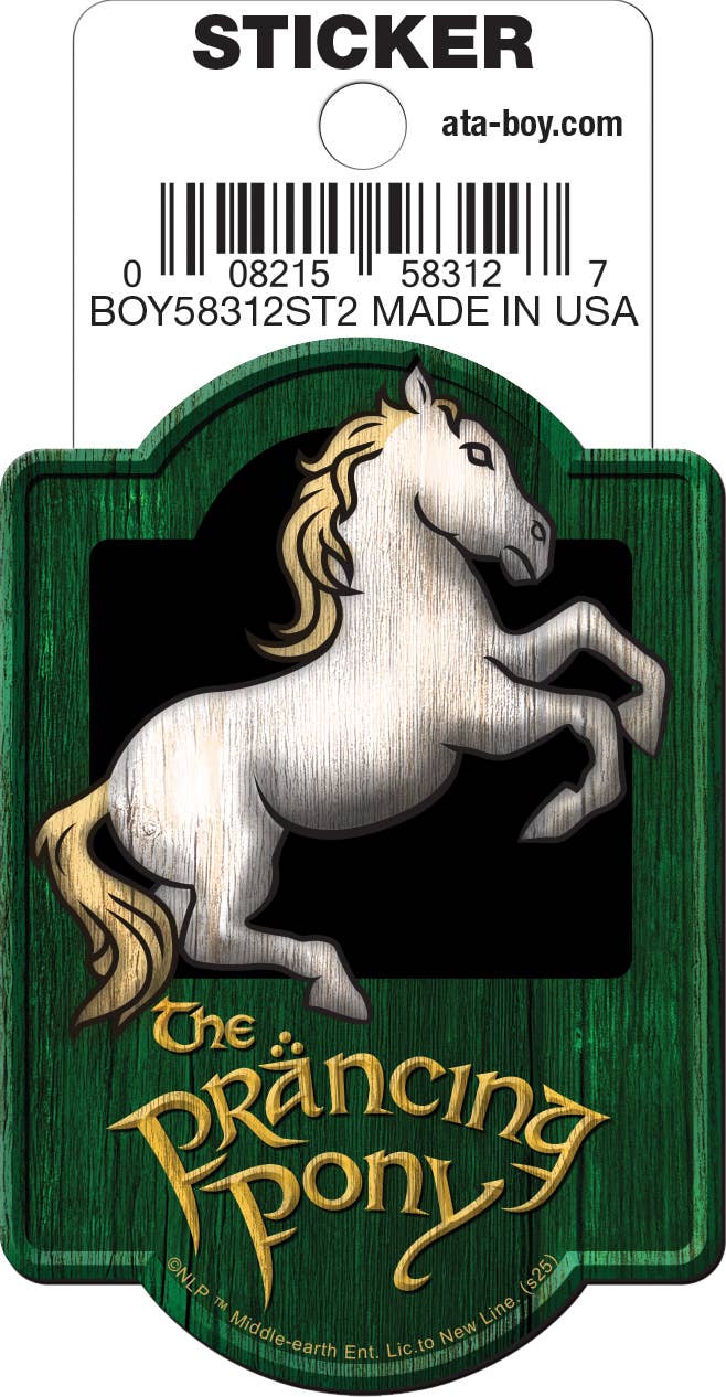 Lord of the Rings Prancing Pony Die Cut Sticker