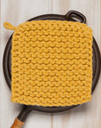 Ochre Knit Potholder