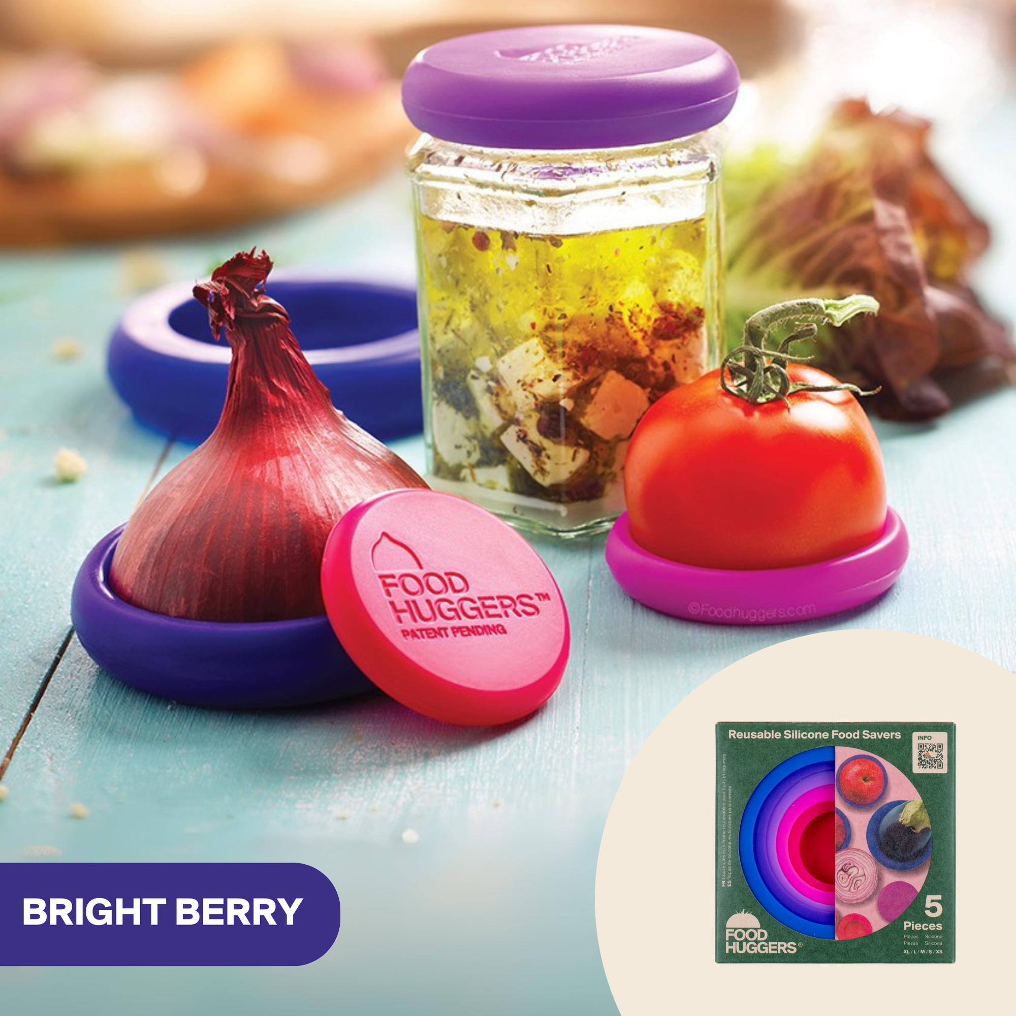 Food Huggers - Bright Berry Food Huggers - Limited Edition- Set of 5