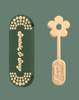Lip Care Spatula, Gold Daisy