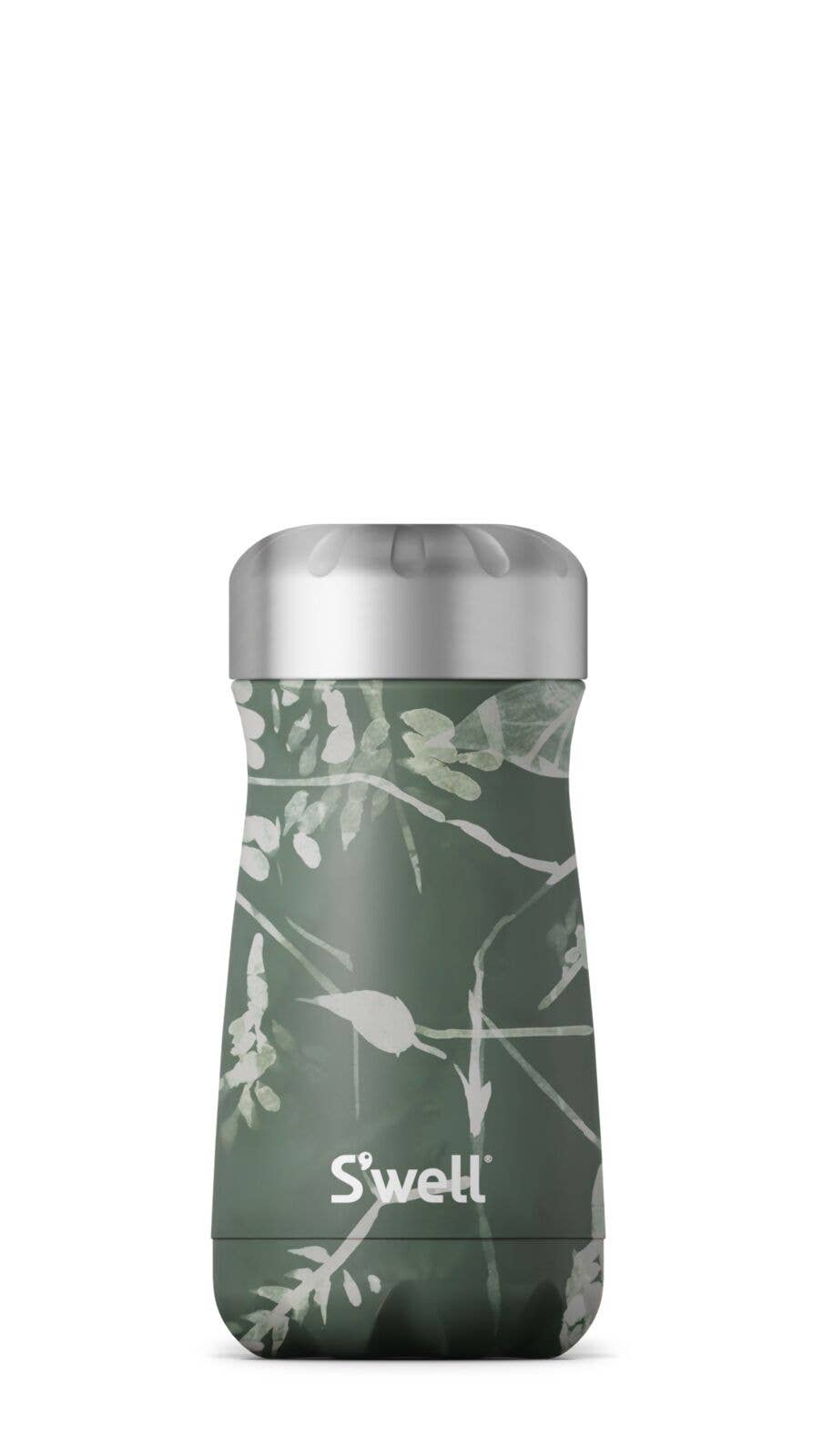 S'well  Stainless Steel Traveler, 12 oz., Green Foliage