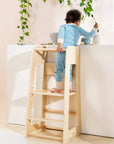 Educational Tower - Natural Wood