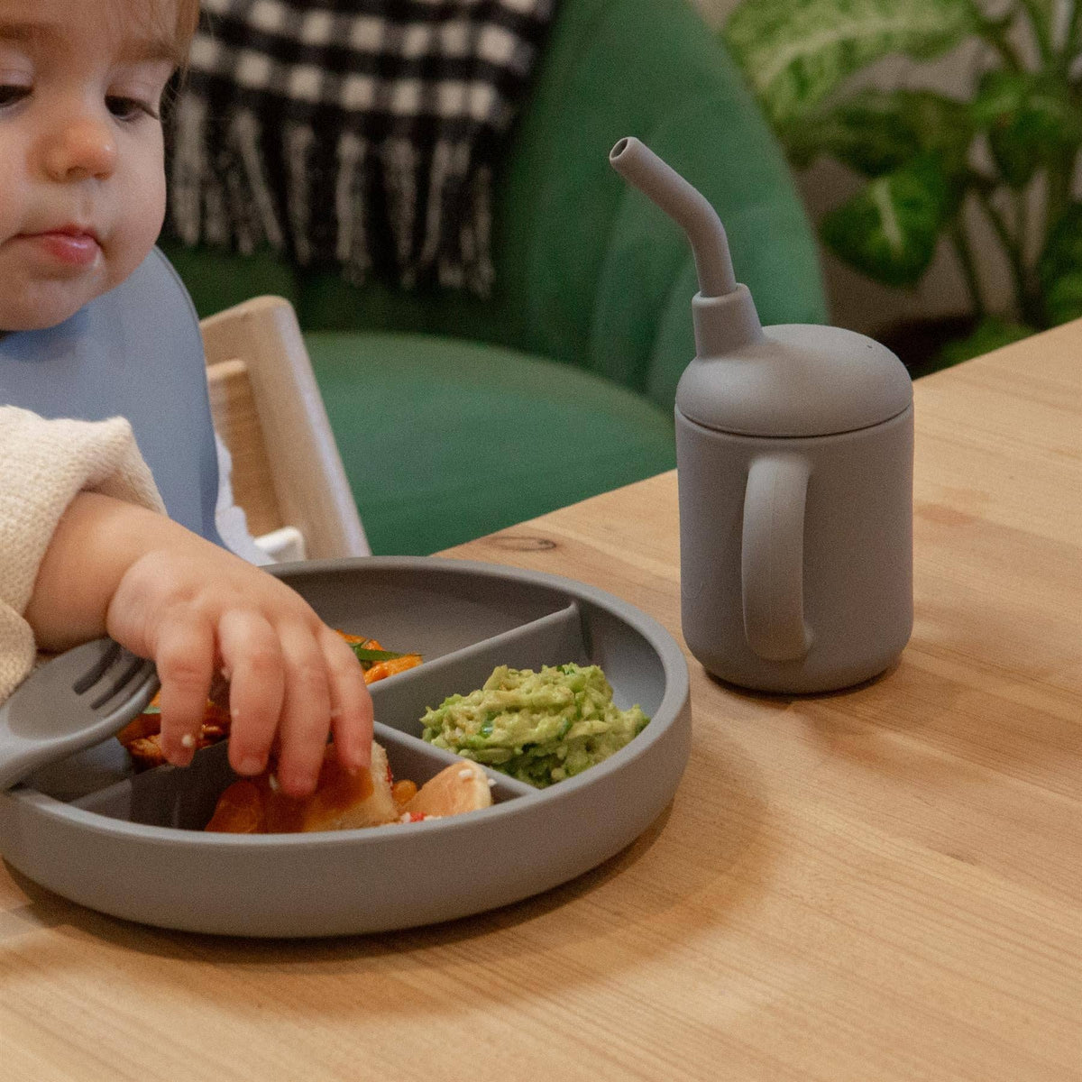 Silicone Baby Divided Suction Plate