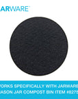 Jarware Compost Lid Filter for Wide Mouth Mason Jar, Set 8