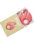 Natural rubber Teether Flamingo - Pink