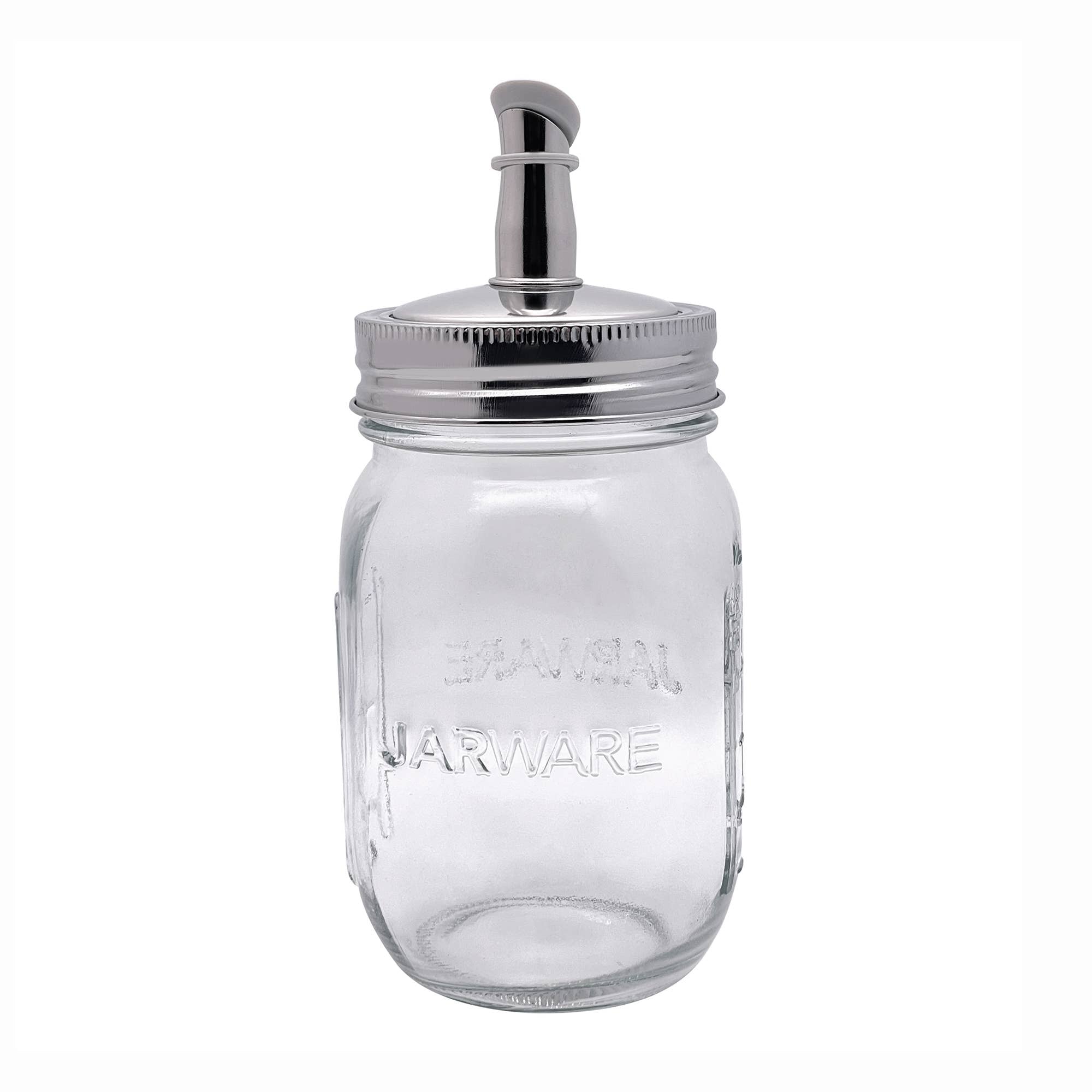Jarware Glass Mason Jar and Oil Cruet Lid