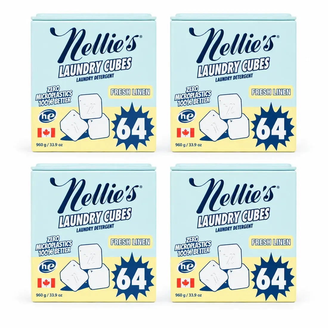 Laundry Cubes - Plastic Free - 64 Load Tin - Linen