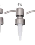Mason Jar Lifestyle - Satin / Brushed Finish Soap Pump Dispensers for Mason Jars