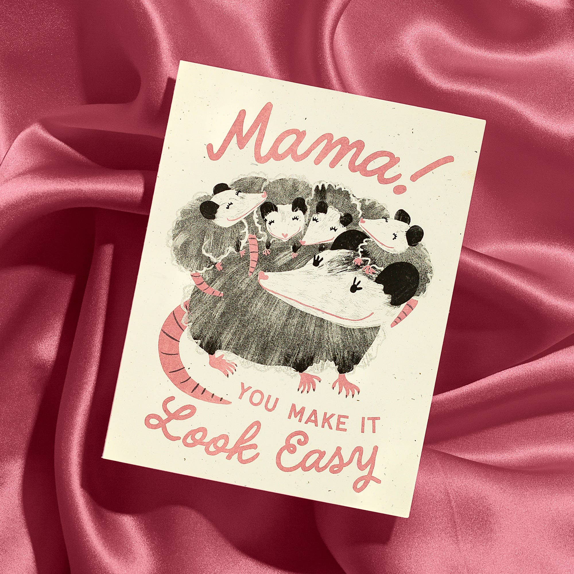 Mama Possum - Risograph Mother's Day Card
