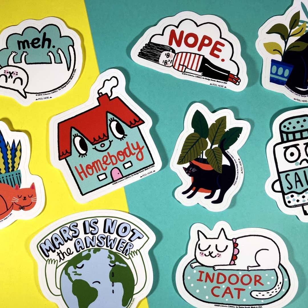 Hydrated Vampire Sticker by Gemma Correll