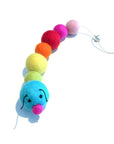 RAINBOW Caterpillar Eco Wool Pet Toys (rainbow colors)