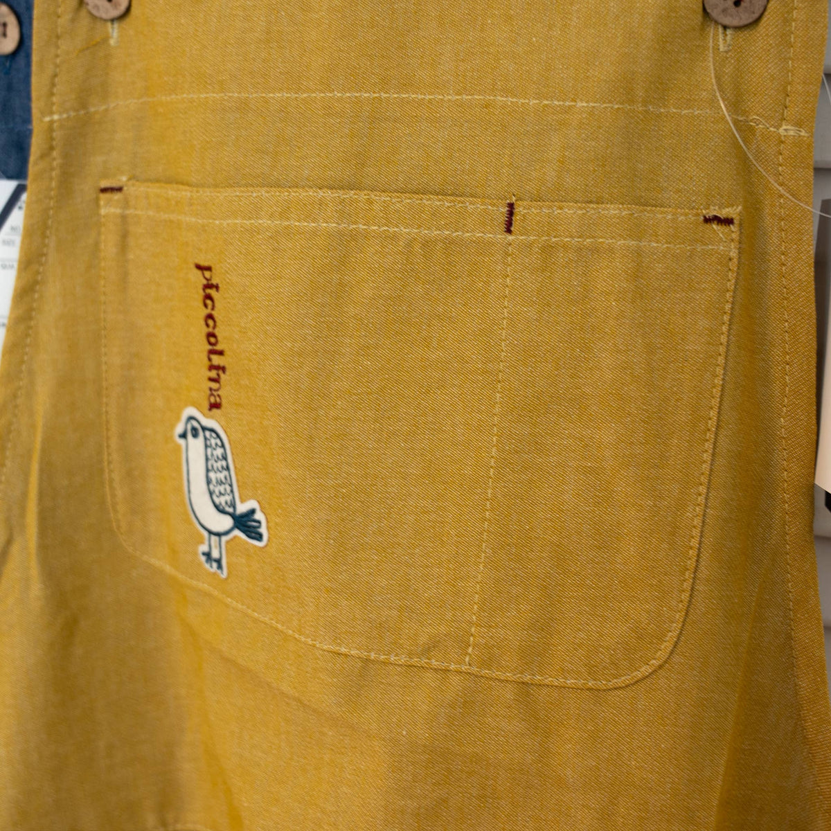 Kusuguru Japan Embroidered Cat Apron - Cute Cotton Smock