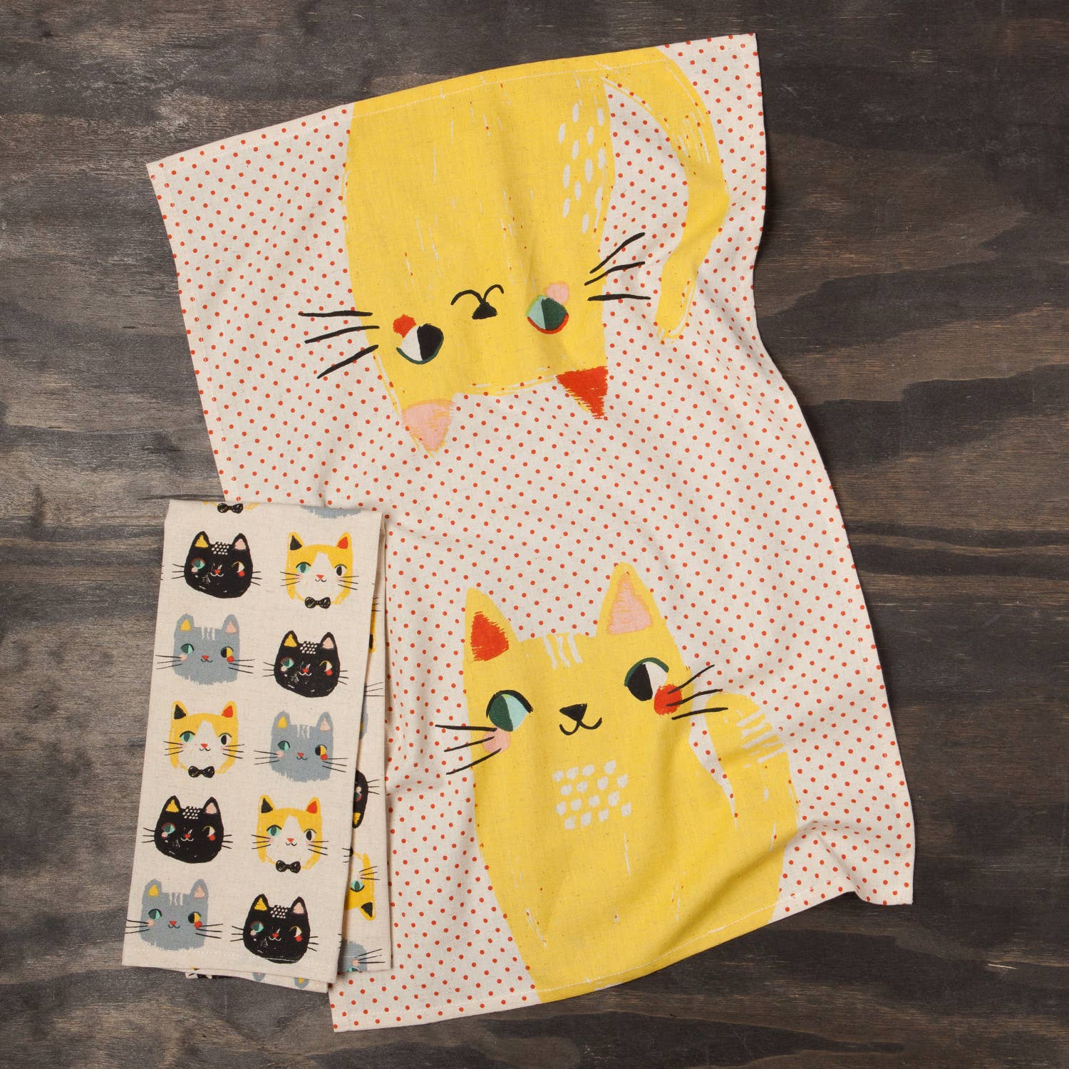 Danica Studio Meow Meow Cats Kitchen Towel Set of 2