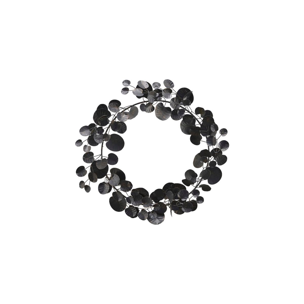 Eucalyptus Black Metal Wreath