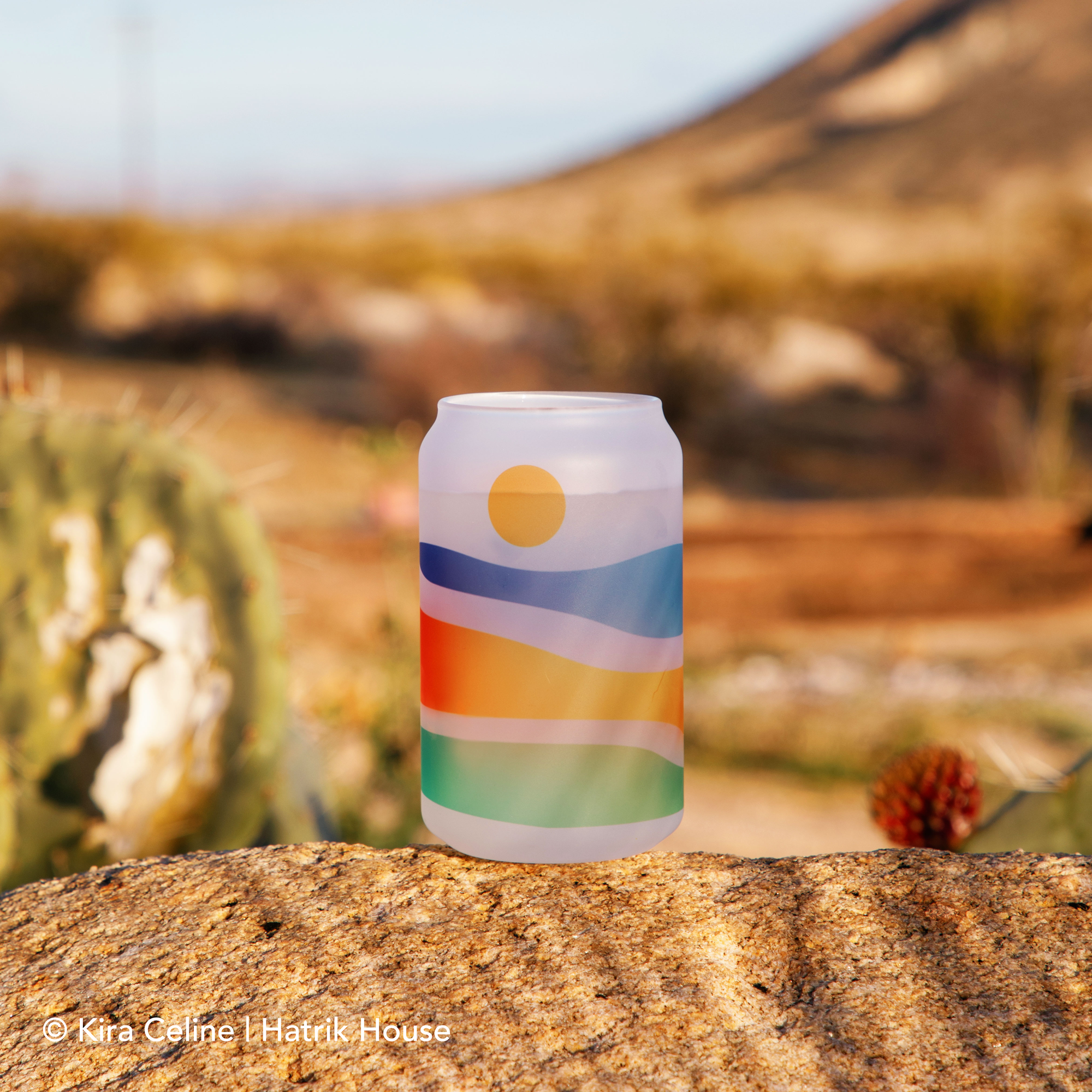 Human Nature Designs - Colorful Mountain Beer Glass - Colorful Glassware