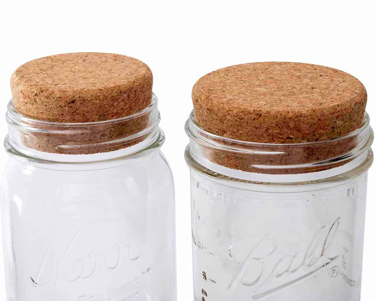 Mason Jar Lifestyle - Cork Lid / Stopper for Mason Jars 4 Pack