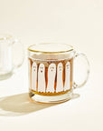 Boo Ghost Gold Rimmed Glass Coffee Mug