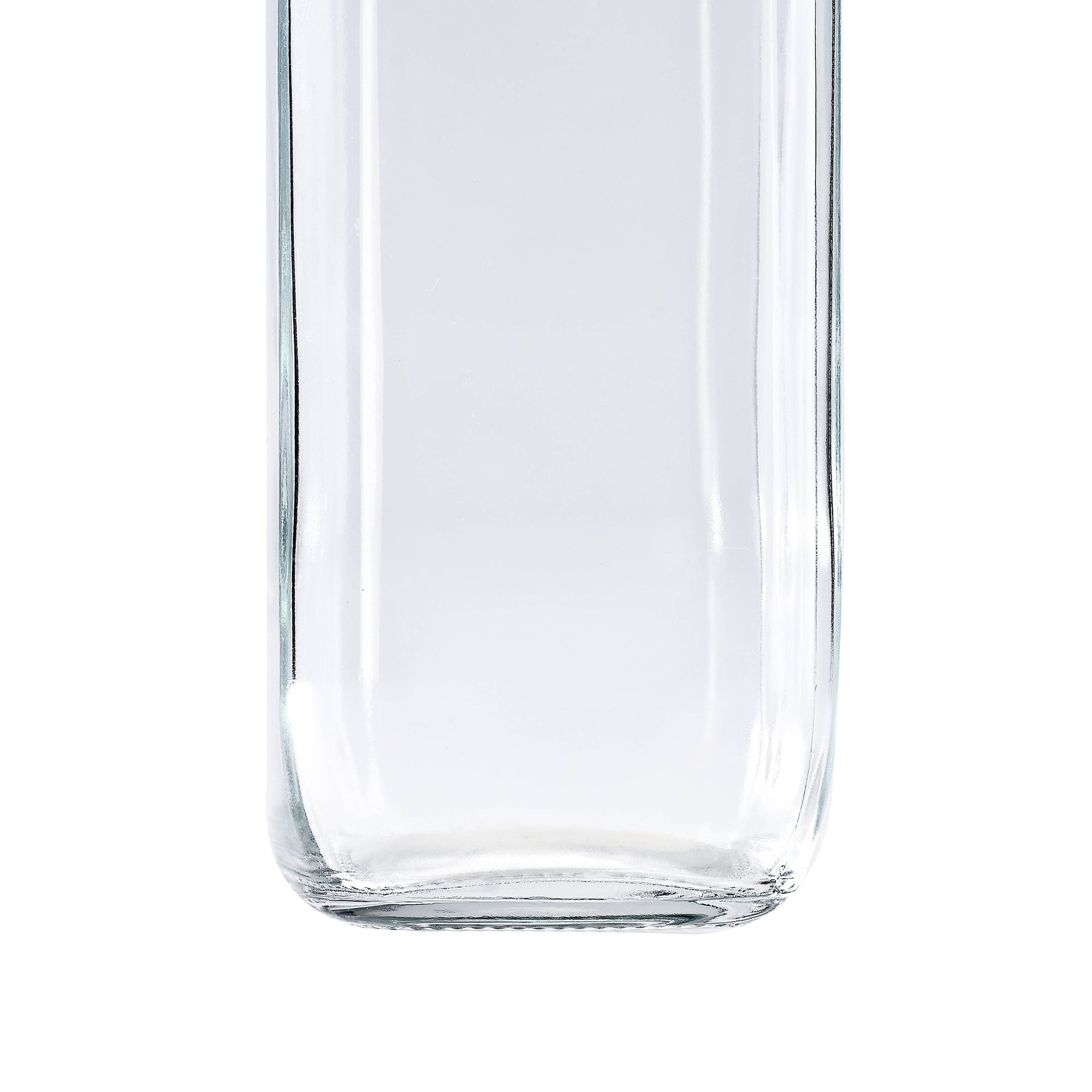 Fox Run Square Glass Milk Bottle, Leaf-Proof 16.9 oz