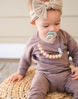 Beaded Wooden & Silicone Pacifier Clip