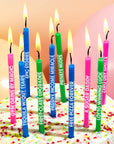 Wishing You: Cheeky Edition - Long Birthday Candles, 10 Pack