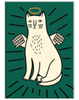 Blessed Cat Rectangle Magnet