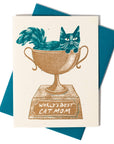 World's Best Cat Mom - Risograph Mother's Day Card