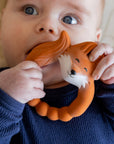 Natural rubber Teether Fox - Orange
