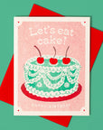 Bromstad Printing Co. - Let's Eat Cake - Risograph Birthday Card