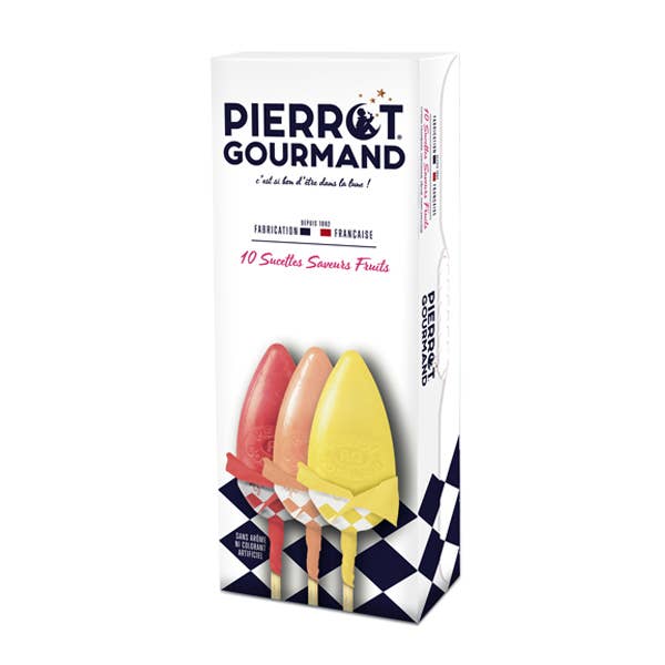 Pierrot Gourmand Fruit Flavored Lollipops Box