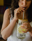 Me Mother Earth - Wide Mouth Bamboo Mason Jar Lids