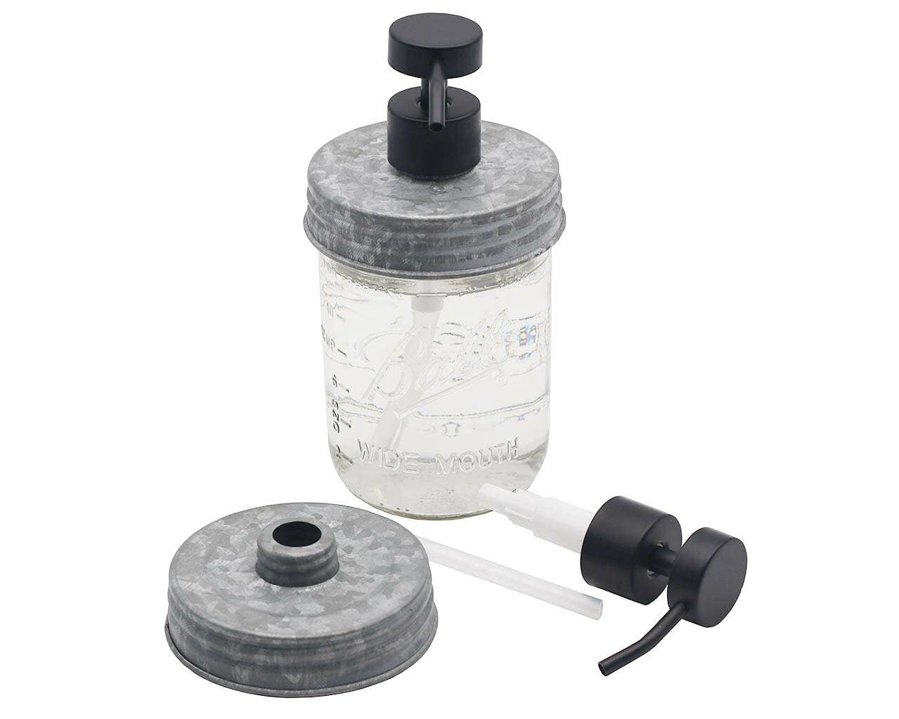 Mason Jar Lifestyle - Matte Black Soap Pump Lid Kit for Mason Jars