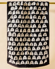 Ghost Spooky Cute Black and White Terry Cloth Hand Towel