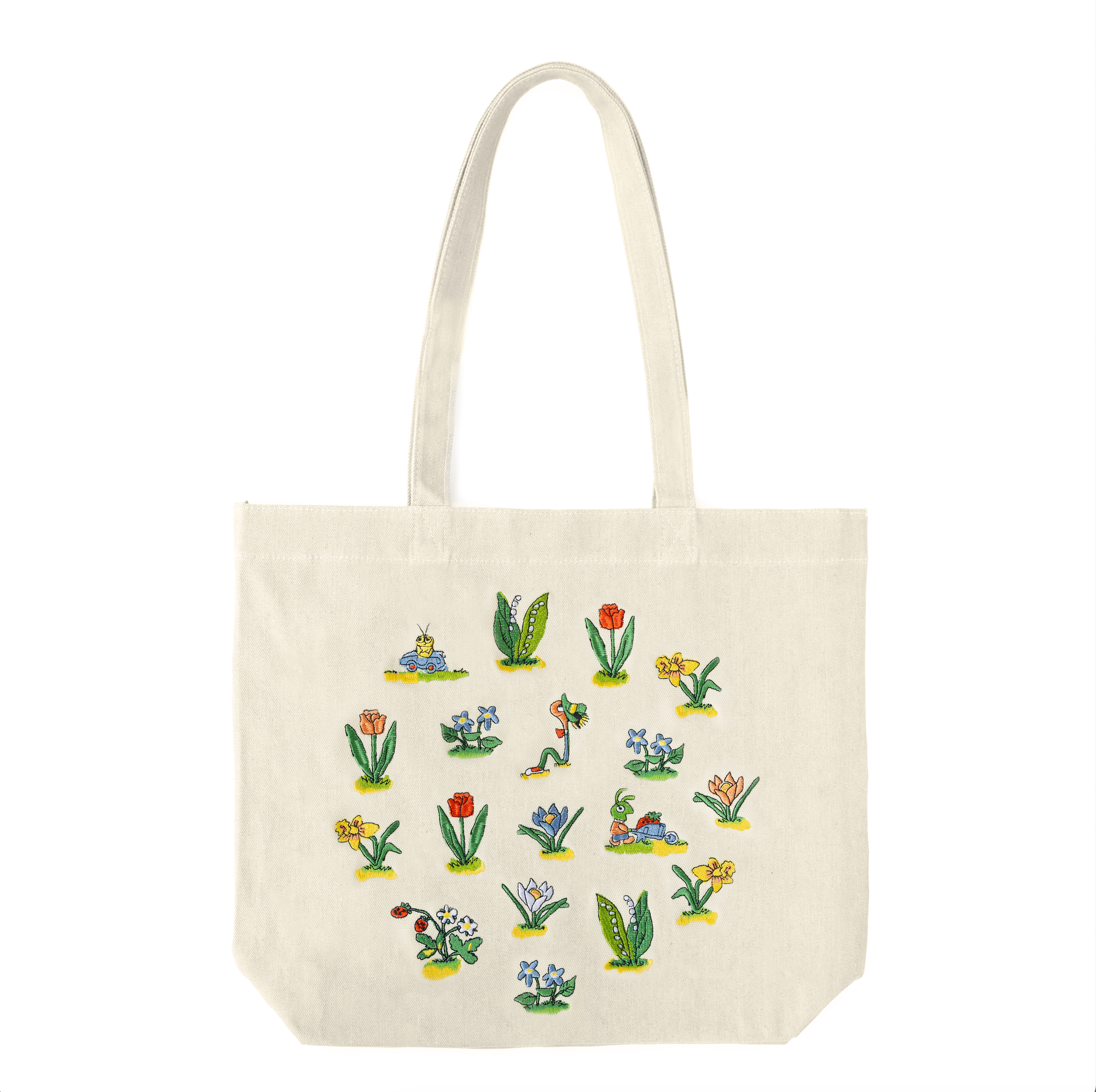 Three Potato Four - 3P4 x Richard Scarry® - Lowly Worm Floral Embroidered Tote