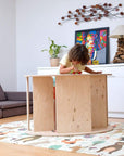 2in1-Montessori Wooden Seesaw-Table Chair Set