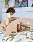 2in1-Montessori Wooden Seesaw-Table Chair Set