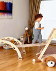 4 Pieces Climbing Set - Climbing Triangle, Arch Rocker, Pillow, and 2in1 Ramp