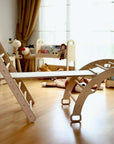 4 Pieces Climbing Set - Climbing Triangle, Arch Rocker, Pillow, and 2in1 Ramp