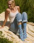 Socks that Protect Pollinators (Blue Ladybugs)