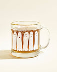 Boo Ghost Gold Rimmed Glass Coffee Mug
